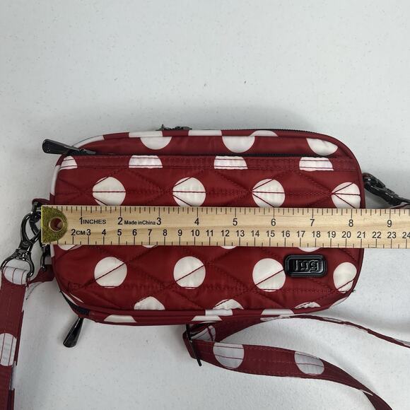 Lug Coupe XL Convertible Crossbody Fanny Pack Belt Hip Bag Minnie Red White Dot - Picture 14 of 16
